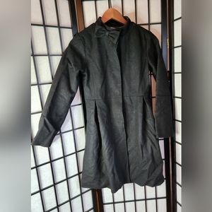 Girls Black Wool Dress Coat